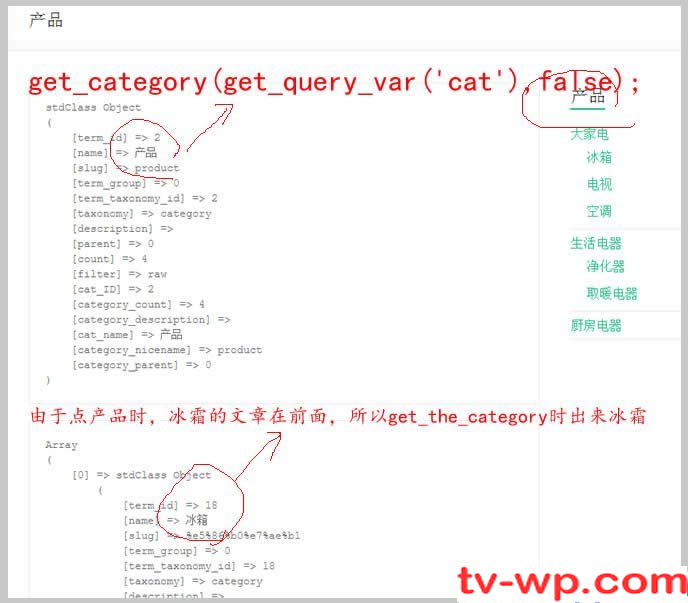 wordpress如何求当前分类和最顶级分类