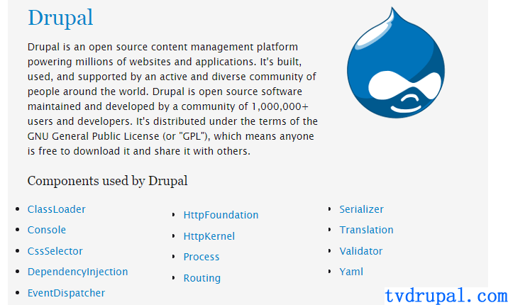 drupal8用到了symfony的哪些组件